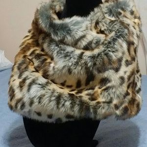 White House Black Market  animal print muffler